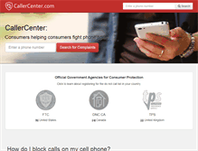 Tablet Screenshot of callercenter.com